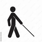 Silueta hombre ciego